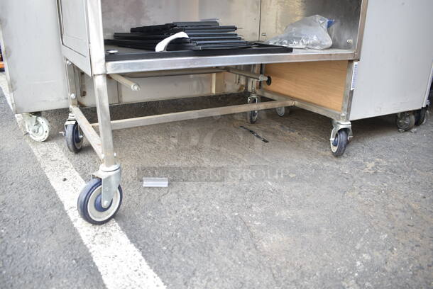 Stainless Steel Cart w/ Under Shelf on Commercial Casters. Does Not Include Contents.  - Image 2 of 6