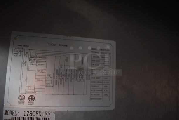 Avantco CFD1FF Stainless Steel Commercial Single Door Reach In Freezer w/ Poly Coated Racks on Commercial Casters. 115 Volts, 1 Phase. 29x32x83. Tested and Working! - Image 6 of 7
