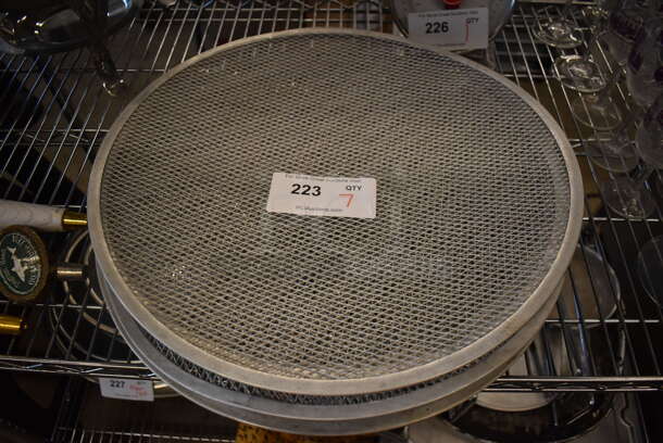 7 Metal Round Pizza Screens. 18x18. 7 Times Your Bid!