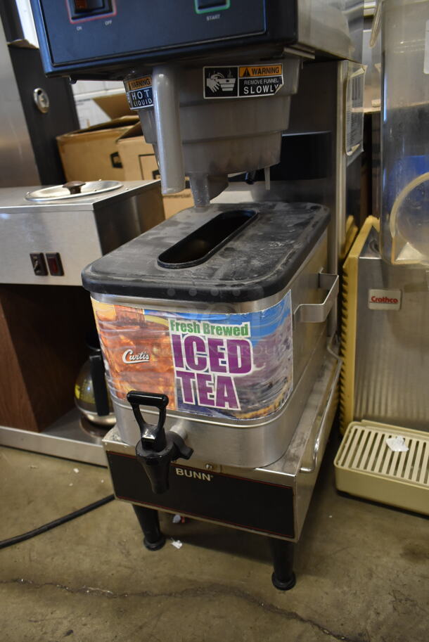Bunn TB3Q-LP Stainless Steel Commercial Countertop Iced Tea Machine w/ Poly Brew Basket and Beverage Holder Dispenser. 120 Volts, 1 Phase.  - Image 4 of 6