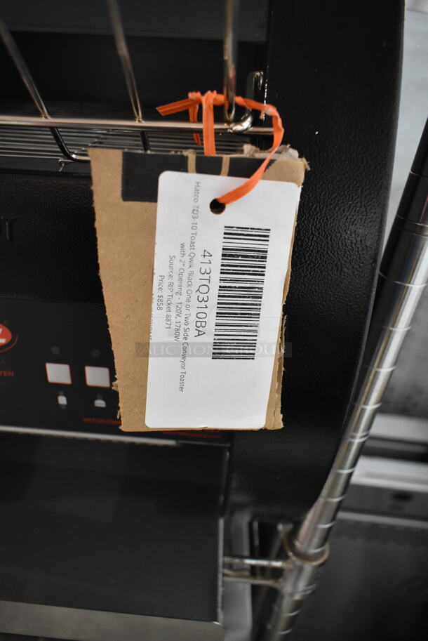 BRAND NEW SCRATCH AND DENT! Hatco TQ3-10 Stainless Steel Commercial Countertop Toast Qwik Black One or Two Side Conveyor Toaster with 2" Opening. 120 Volts, 1 Phase. Tested and Working! - Image 5 of 5