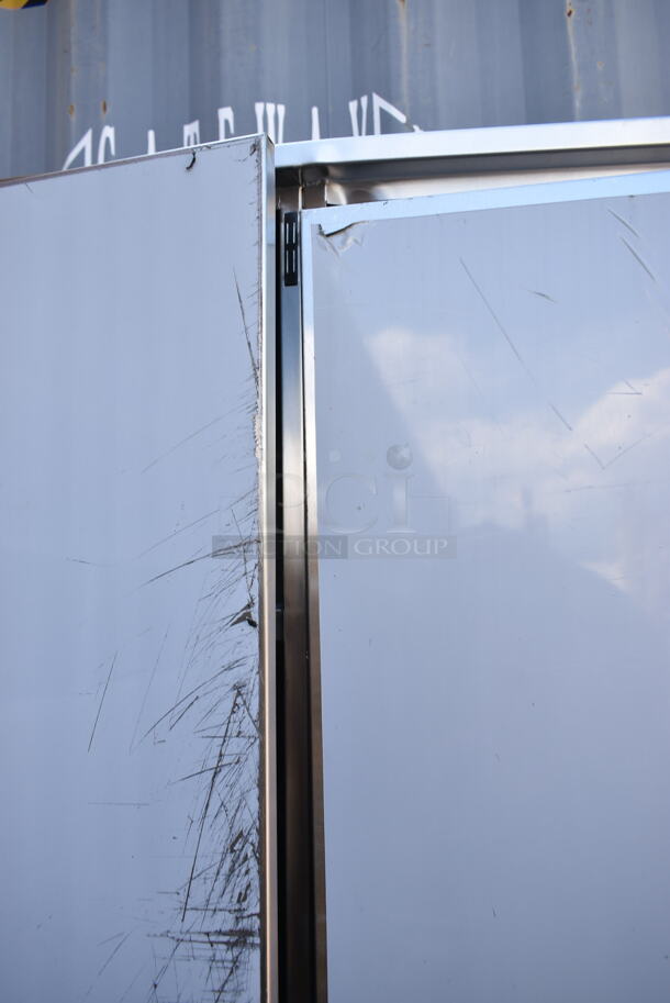 BRAND NEW SCRATCH AND DENT! Regency 600SMC48DDR Stainless Steel Commercial 2 Door Mop Sink Cabinet. - Image 4 of 5