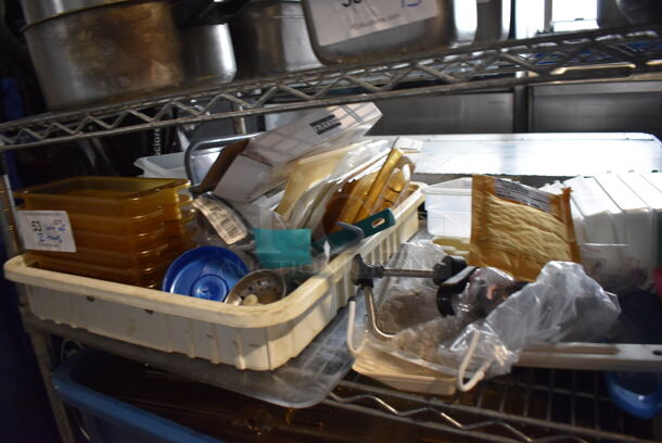 ALL ONE MONEY! Lot of 2 Tiers of Various Poly Bins  - Image 3 of 5