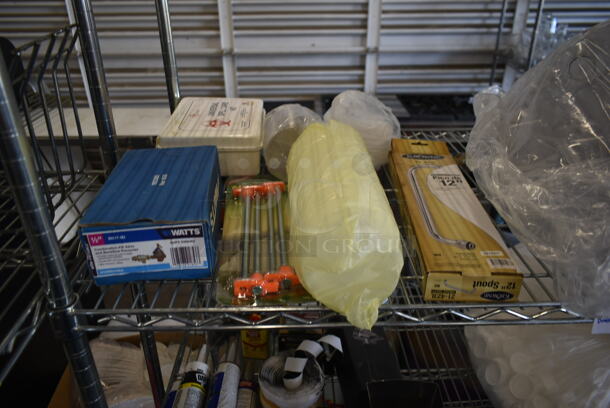 ALL ONE MONEY! Lot of Various Items on Shelving Unit Including Poly Lids. Does Not Include Shelving Unit.  - Image 4 of 7