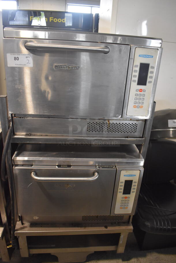 Turbochef NGC Commercial Stainless Steel Floor Standing Double Stack Rapid Cook Oven on Mobile Cart. 208-240V. 2 Times Your Bid!