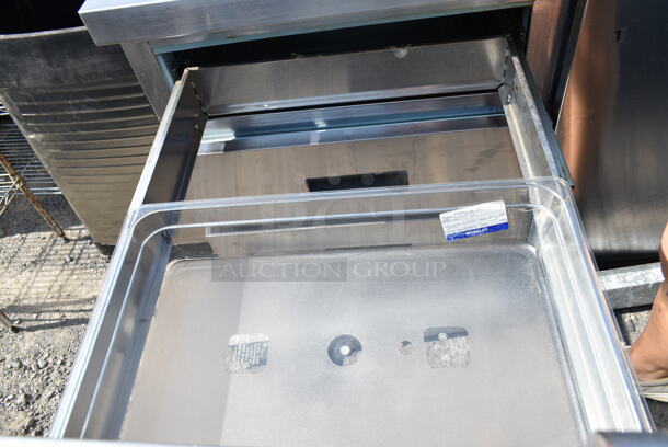 Delfield Stainless Steel Commercial Work Top Cooler w/ 2 Doors and 3 Drawers on Commercial Casters. Cannot Test - Unit Trips Breaker - Image 5 of 8