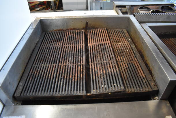 Stainless Steel Commercial Natural Gas Powered Charbroiler Grill on Equipment Stand w/ Commercial Casters. 30x32x42 - Image 5 of 8