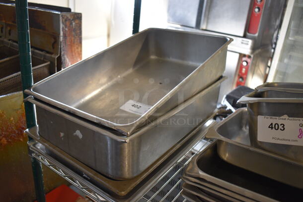 4 Various Stainless Steel Full Size Drop In Bins. 1/1x0.5, 1/1x2, 1/1x4. 4 Times Your Bid! - Image 2 of 3