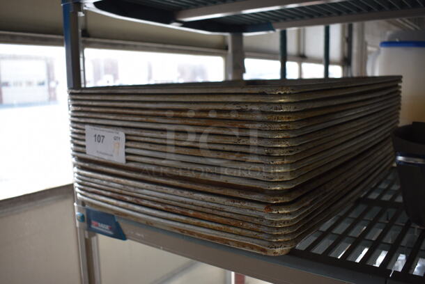 19 Metal Full Size Baking Pans. 18x26x1. 19 Times Your Bid! - Image 2 of 3