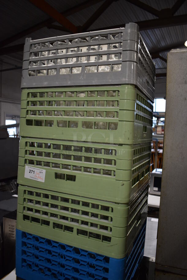 ALL ONE MONEY! Lot of 11 Various Dish Caddies of Various Glasses Including Wine Glasses - Image 4 of 6