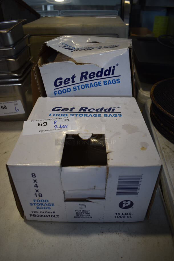 ALL ONE MONEY! Lot of 2 Boxes of Get Reddi Food Storage Bags!