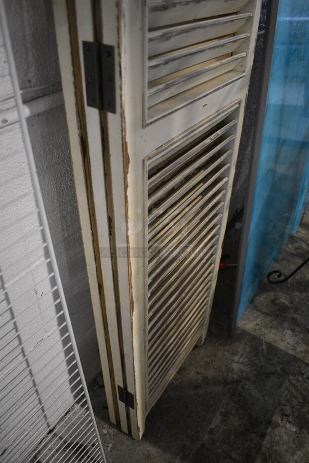 White Tri Fold Shutter Divider. Each Panel: 16x1x71 - Image 3 of 3