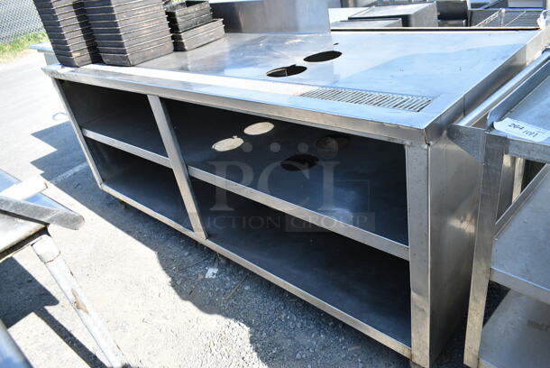 Stainless Steel Commercial Soda Station w/ 2 Under Shelves.  - Image 1 of 6