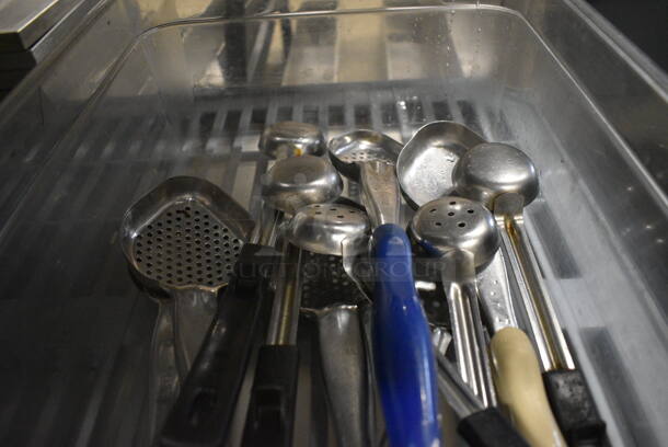 ALL ONE MONEY! Lot of Various Metal Spoodles in Clear Poly Bin! 13x21x6 - Image 3 of 4
