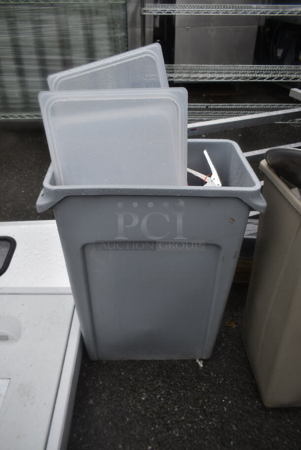 ALL ONE MONEY! Lot of Various Items Including Gray Poly Slim Jim Trash Cans and Koala Kare Diaper Changing Station. - Image 5 of 7
