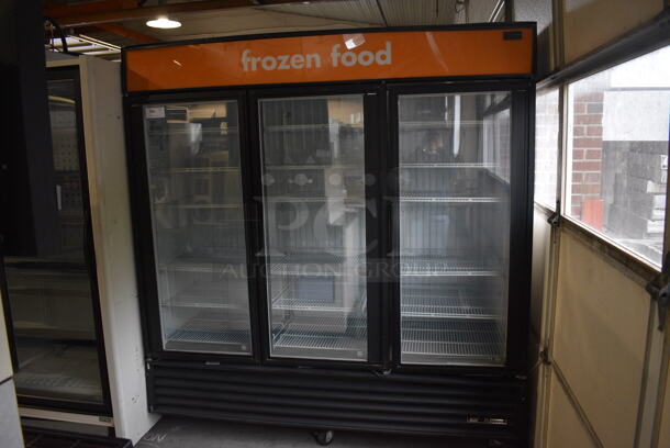 2012 True Model GDM-72F Metal Commercial 3 Door Reach In Freezer Merchandiser w/ Poly Coated Racks on Commercial Casters. 115/208-230 Volts, 1 Phase. 79x30x82 - Image 2 of 8