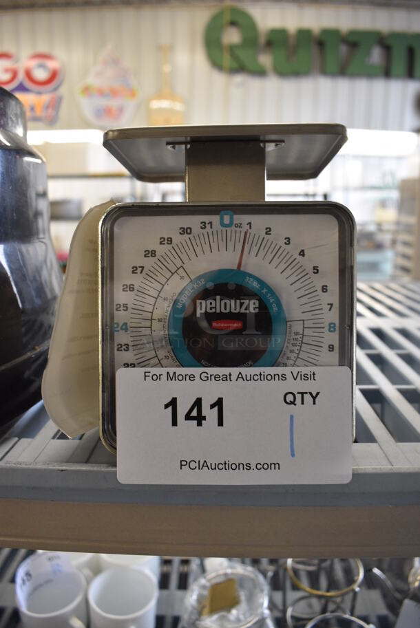 Pelouze Model K32 Metal Countertop Food Portioning Scale. 4.5x4.5x6