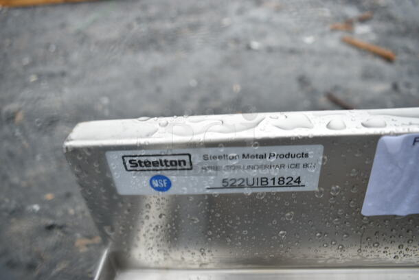 BRAND NEW SCRATCH AND DENT! Steelton 522UIB1824 1 8" x 24" Underbar Ice Bin with Bottle Holders - 77 lb. - Image 8 of 8
