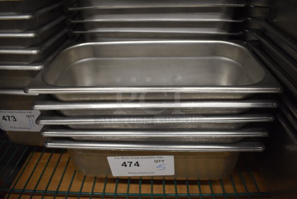 12 Stainless Steel 1/3 Size Drop In Bins. 1/3x4. 12 Times Your Bid!