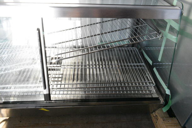 BRAND NEW SCRATCH AND DENT! ServIt 423HDM48SA 48" Self / Full Service 3 Shelf Countertop Heated Display Case with Sliding Doors. 120 Volts, 1 Phase. Tested and Working! - Image 4 of 7
