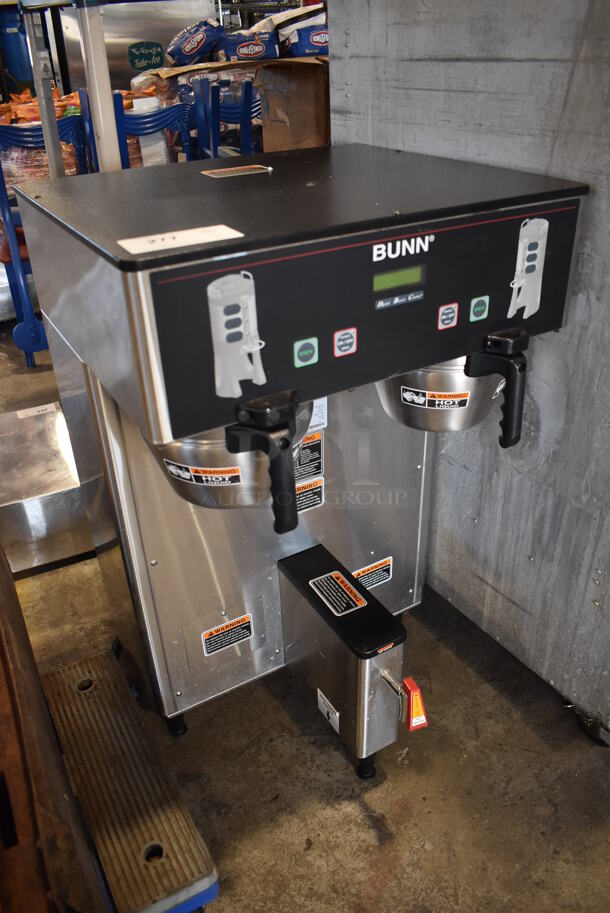 2019 Bunn DUAL TF DBC Stainless Steel Commercial Dual Coffee Machine w/ Hot Water Dispenser and 2 Metal Brew Baskets. 120/240 Volts, 1 Phase. 22x22x36 - Image 2 of 5