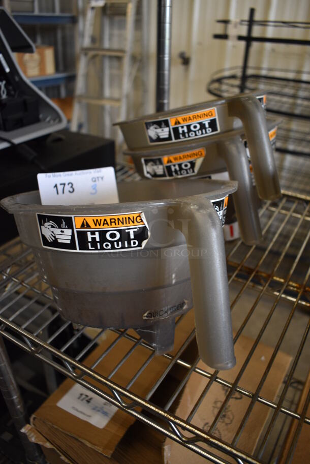 3 Gray Poly Iced Tea Machine Brew Baskets. 8.5x9.5x5.5. 3 Times Your Bid! - Image 3 of 3