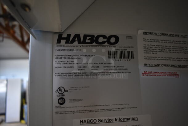 2019 Habco SE18 Metal Commercial Single Door Reach In Cooler Merchandiser w/ Poly Coated Racks. 115 Volts, 1 Phase. Tested and Working! - Image 4 of 6