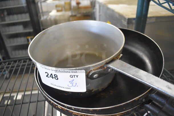 3 Metal Pans; 2 Skillets and 1 Sauce Pan. Includes 17x9x5, 20x13x2. 3 Times Your Bid! - Image 3 of 3