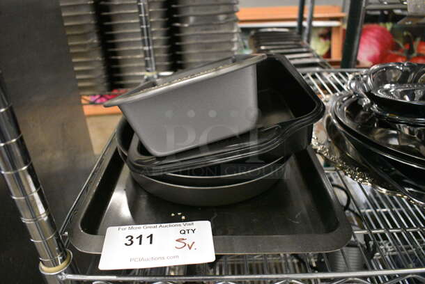 5 Various Metal Baking Pans. Includes 11x17x1. 5 Times Your Bid!