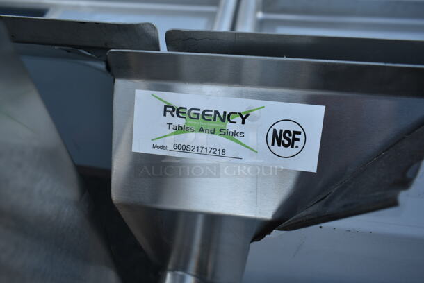 BRAND NEW SCRATCH AND DENT! Regency 600S21717218 Stainless Steel 2 Bay Sink w/ Dual Drain Boards. No Legs. Bays 17x17. Drain Boards 16.5x19. - Image 5 of 6