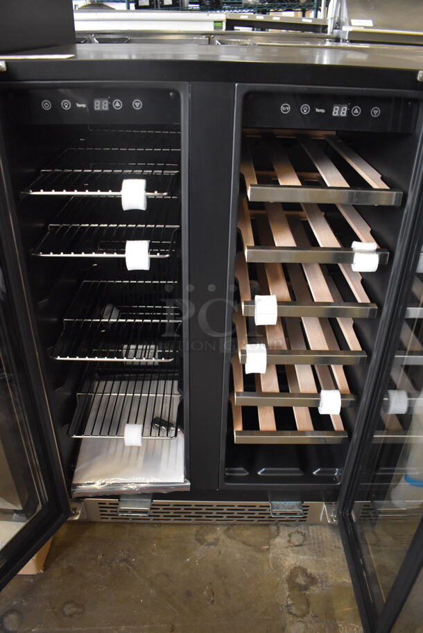 BRAND NEW! Whynter BWB-2060FDS Metal 2 Door Dual Zone Wine Chiller and Beverage Cooler Merchandiser. 24x23x34. Tested and Working! - Image 4 of 7