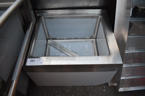 BRAND NEW SCRATCH AND DENT! Regency 600SM162012 25" 16-Gauge Stainless Steel One Compartment Floor Mop Sink - 20" x 16" x 12" Bowl - Image 2 of 5