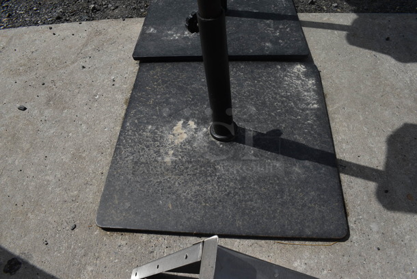 Black Patio Umbrella on Metal Base. 12.5x12.5x108 - Image 3 of 3