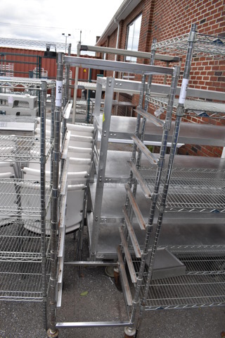 Metal Commercial Pan Transport Rack on Commercial Casters. 22x24x68