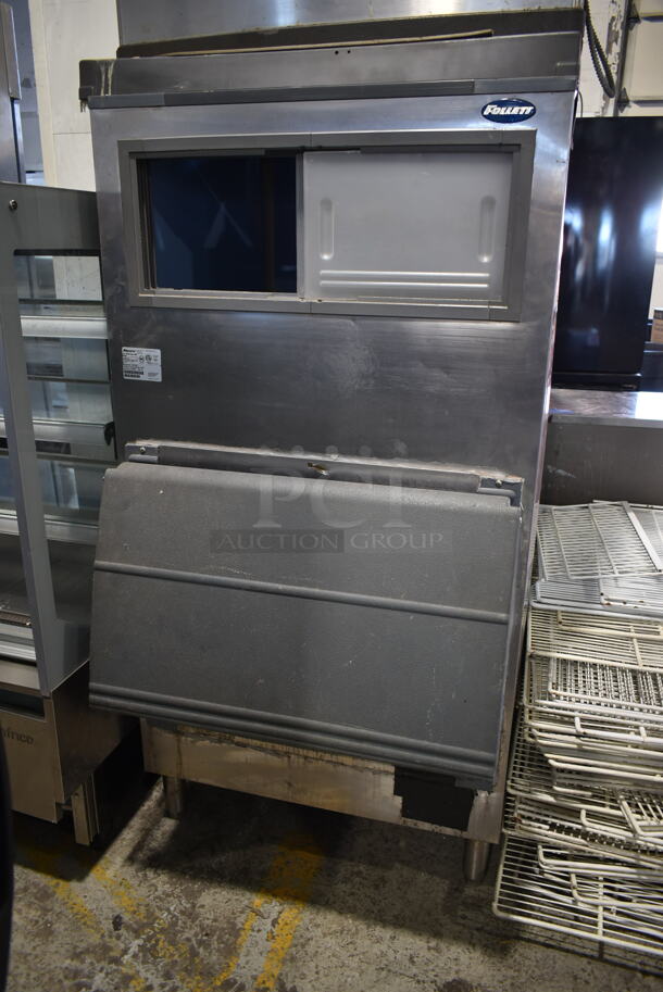 Manitowoc QD0453W Stainless Steel Commercial Ice Machine Head on Follett SG700S-30 Commercial Ice Bin. 115 Volts, 1 Phase.  - Image 2 of 8
