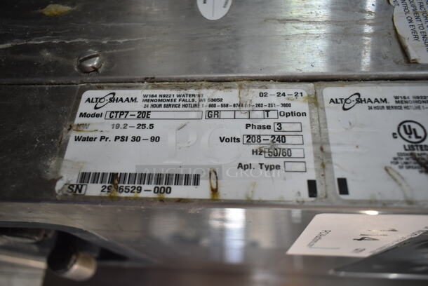 2021 Alto Shaam CTP7-20E Stainless Steel Commercial Electric Powered Combitherm Convection Oven. 208-240 Volts, 3 Phase. - Image 2 of 4