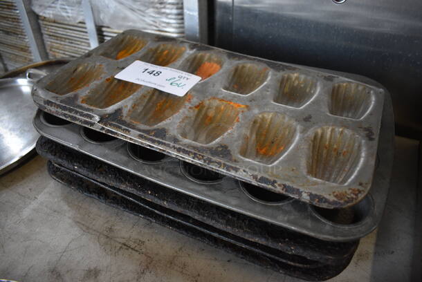 ALL ONE MONEY! Lot of 6 Various Metal Muffin Baking Pans. Includes 15.5x9x1 - Image 2 of 4
