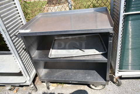 Stainless Steel 3 Tier Cart on Commercial Casters. 