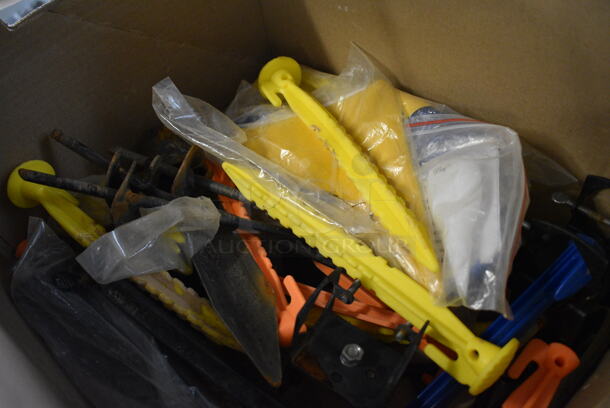 ALL ONE MONEY! Lot of Various Items Including Yellow Poly Stakes and Metal Pieces! - Image 3 of 4