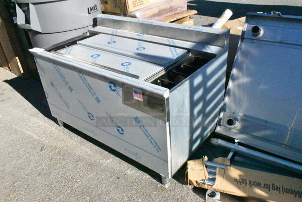BRAND NEW SCRATCH AND DENT! Eagle B40CT-16D-22-7 Stainless Steel 40" Underbar Cocktail / Ice Bin with Post-Mix Cold Plate and Eight Bottle Holders - Image 3 of 10