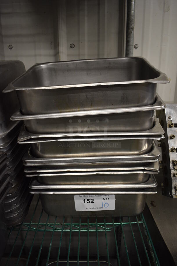 10 Stainless Steel 1/2 Size Drop In Bins. 1/2x4. 10 Times Your Bid!