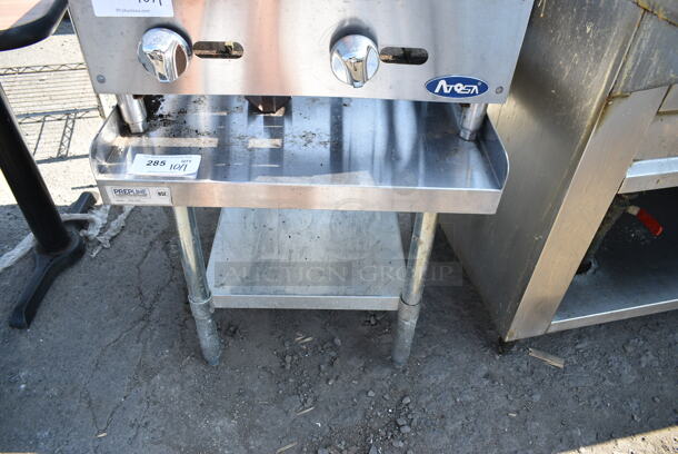 PrepLine PES-3024 Stainless Steel Equipment Stand w/ Metal Under Shelf.  - Image 1 of 5
