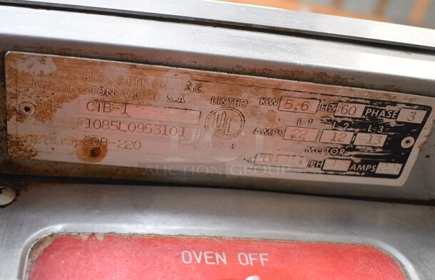 Blodgett Model CTB-1 Stainless Steel Commercial Countertop Electric Powered Half Size Convection Oven w/ Metal Oven Racks and Thermostatic Controls. 208-220 Volts, 3 Phase. 30.5x25.5x25.5 - Image 6 of 8