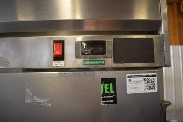 Beverage Air HR2-1S Stainless Steel Commercial 2 Door Reach In Cooler on Commercial Casters. 115 Volts, 1 Phase. 52x33x85. Tested and Working! - Image 4 of 8
