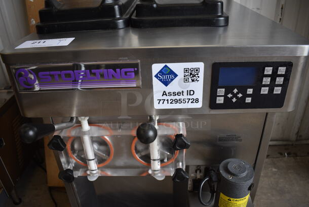 2014 Stoelting Model SF121-38I2 Stainless Steel Commercial Countertop Air Cooled 2 Flavor w/ Twist Soft Serve Ice Cream Machine. 208-240 Volts, 1 Phase. 22x33x35 - Image 4 of 10