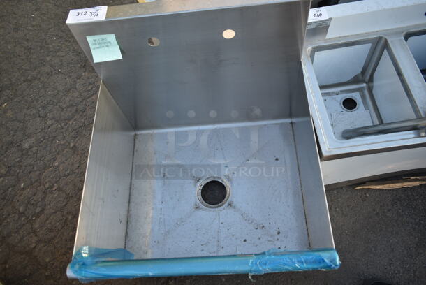 BRAND NEW SCRATCH AND DENT! Regency 600S12421SB 24" 16-Gauge Stainless Steel One Compartment Commercial Utility Sink - 24" x 21" x 13" Bowl. No Legs. - Image 3 of 4