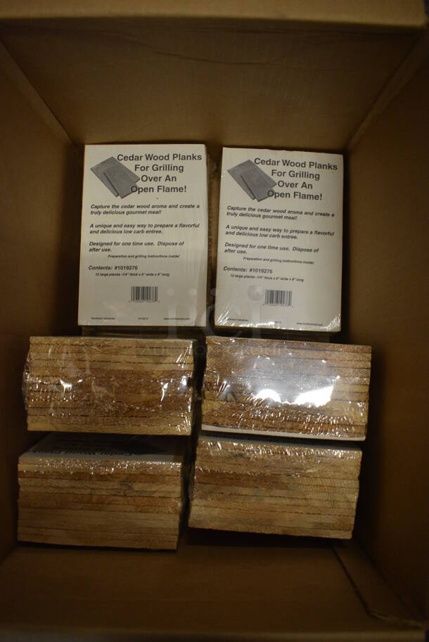 ALL ONE MONEY! Lot of 6 Bundles of BRAND NEW IN BOX! Cedar Wood Planks. 5.5x8
