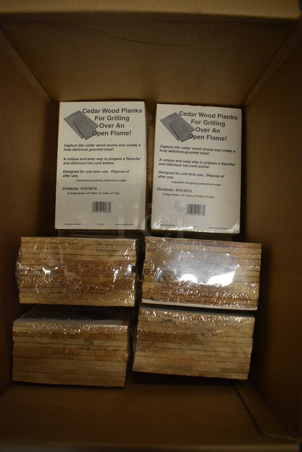 ALL ONE MONEY! Lot of 6 Bundles of BRAND NEW IN BOX! Cedar Wood Planks. 5.5x8 - Image 1 of 3