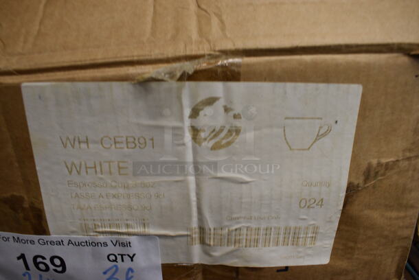 38 BRAND NEW IN BOX! White Ceramic Mugs. 3.5x2.5x2.5. 38 Times Your Bid! - Image 3 of 3