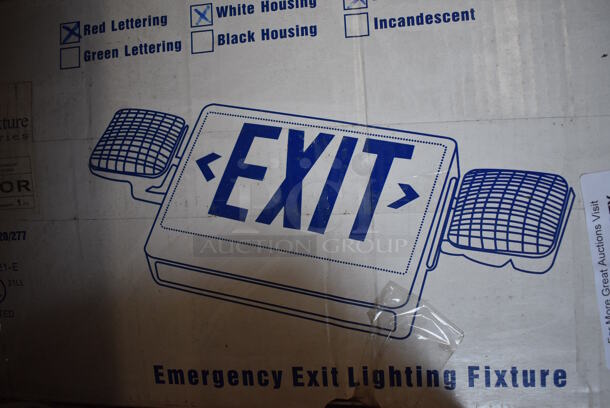 3 BRAND NEW IN BOX! Exit Signs. 3 Times Your Bid!
